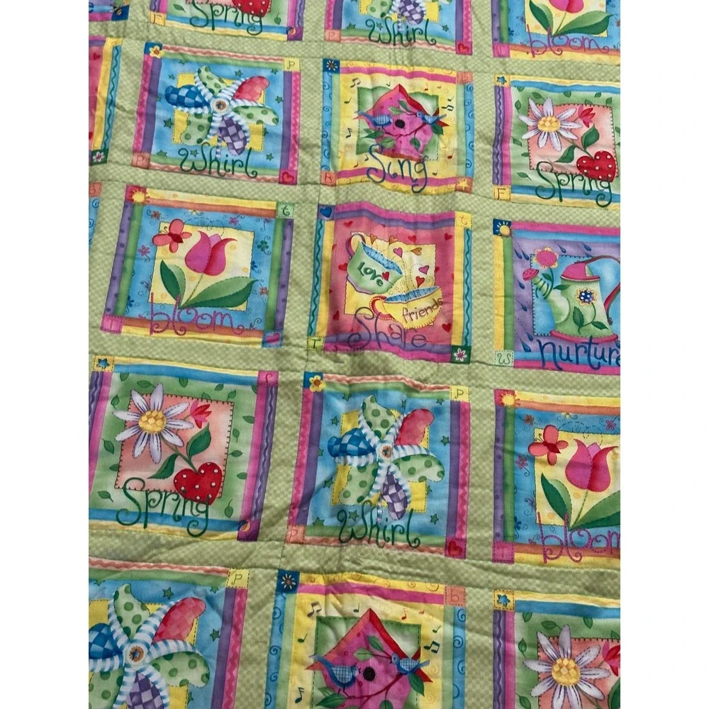 Handmade quilted throw